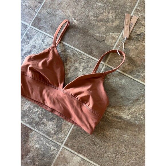 Skims Fits Everybody Triangle Longline Bralette Bronze Size Small - Picture 5 of 9